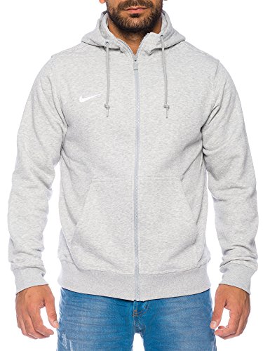 Nike Team Club Fz Hoody - Sudadera con capucha para hombre, color Gris (Grey Heather/Football White), talla M