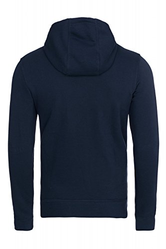 Nike Team Club Hoody - Sudadera para hombre, Azul oscuro/Blanco, S