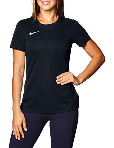 NIKE W Nk Dry Park VII JSY SS Camiseta de Manga Corta, Mujer, Black/White, L