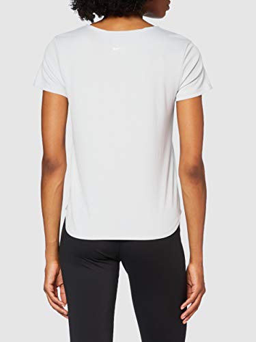 NIKE W NK Swoosh Run SS T-Shirt, Mujer, Grey Fog/Reflective silv/Black, M