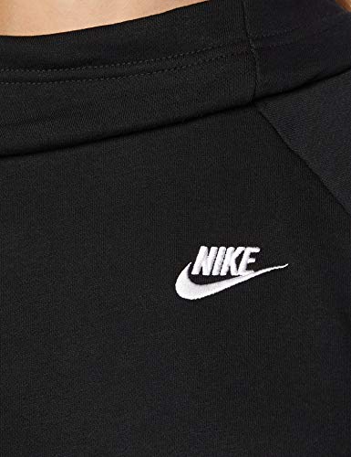 NIKE W NSW Essntl Fnl Po FLC Sweatshirt, Mujer, Black/White, M