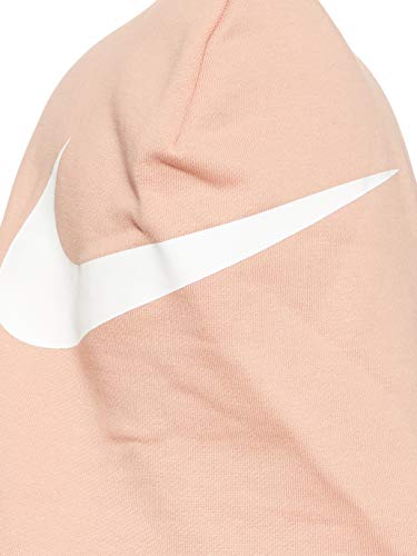NIKE W NSW Swsh Hoodie Crop Ft Sudadera, Mujer, Rose Gold/White, L