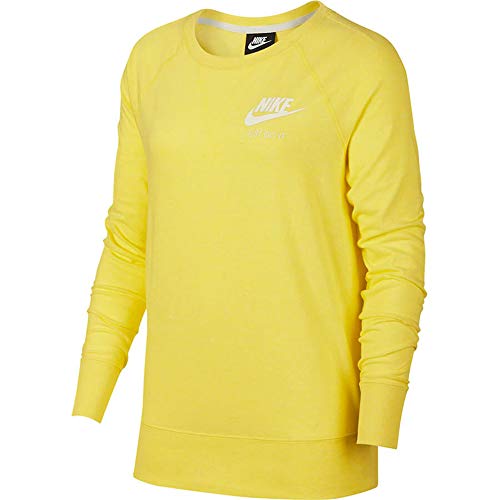NIKE Womens Hoodie (Yellow Pulse/Sail, XS)