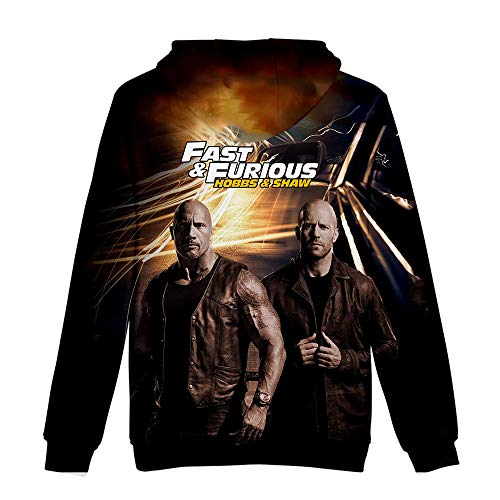 Nikea Hombre Mujer Pullover Sudadera con Capucha Unisex 3D Dominic Toretto Luke Hobbs Deckard Shaw Digital Impresión Bolsillo Encapuchado Sudaderas Casual Suelto Ajuste Tops,E,3XL