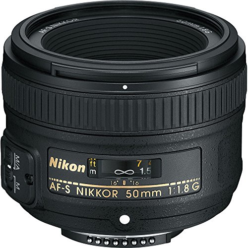 Nikon AF-S 50mm F1.8 G - Objetivo para Nikon (distancia focal fija 50mm, apertura f/1.8) color negro - Versión Europea