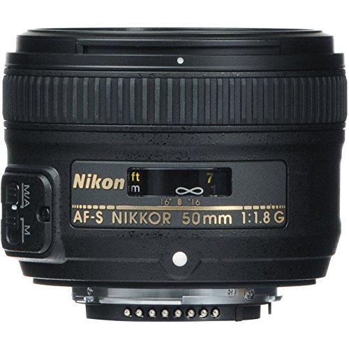 Nikon AF-S 50mm F1.8 G - Objetivo para Nikon (distancia focal fija 50mm, apertura f/1.8) color negro - Versión Europea