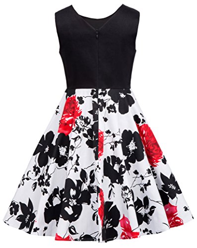 Niña Vestido Elegante de Algodón sin Mangas para Fiesta 11 Años CL600-3