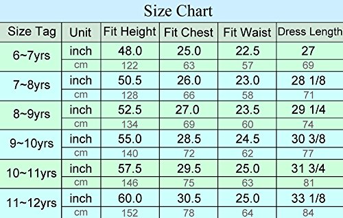 Niñas Vestido Infantil sin Mangas de Princesa 6~7 Años CL0482-1