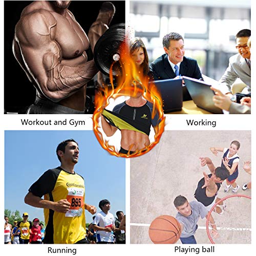 NINGMI, Sudadera de Neopreno para Hombre, Trajes de sudoración, Chaleco recortador de Cintura ponderado, Camisa de Entrenamiento para Sauna