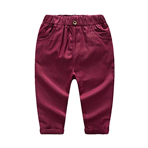NiñOs NiñOs 4 Piezas Conjuntos de Ropa de OtoñO Camisas de Manga Larga + Chaleco + Pantalones Trajes de Fiesta para NiñOs PequeñOs Rojo 7-8 AñOs