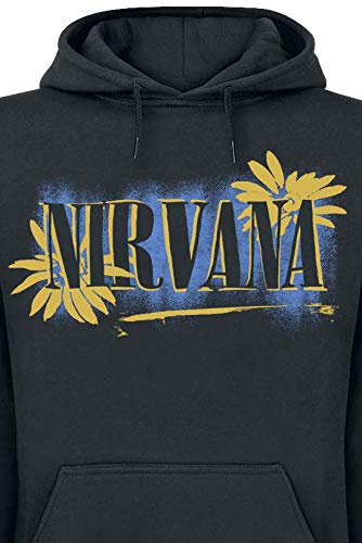 Nirvana All Apologies Hombre Sudadera con Capucha Negro M