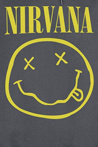 Nirvana Amplified Collection - Smiley Hombre Sudadera con Capucha Gris Marengo S