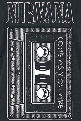 Nirvana As You Are Tape Mujer Camiseta Negro M, 100% algodón, Regular