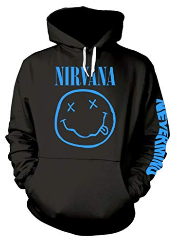 Nirvana 'Nevermind Smile' (Black) Pull Over Hoodie (XX-Large)