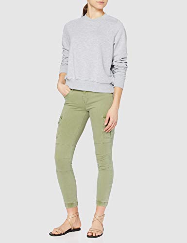 Noisy May NMLUPA L/S Sweat BG Noos Sudadera, Gris Claro, M para Mujer