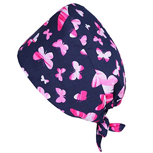 None Gorro de Matorral Quirúrgico Gorro de Médico Gorro de Enfermera Gorro de Enfermera Gorro de Cirujano Gorro con Banda de Sudor para Mujeres Hombres Hospital