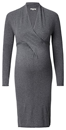 Noppies Dress Knit LS Zara 2-Vestido premamá Mujer, Gris (Anthracite Melange C247) 42