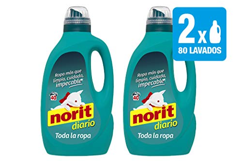 Norit - Detergente Diario Toda la Ropa, 2 Unidades de 2120 ml - Total 4240 ml