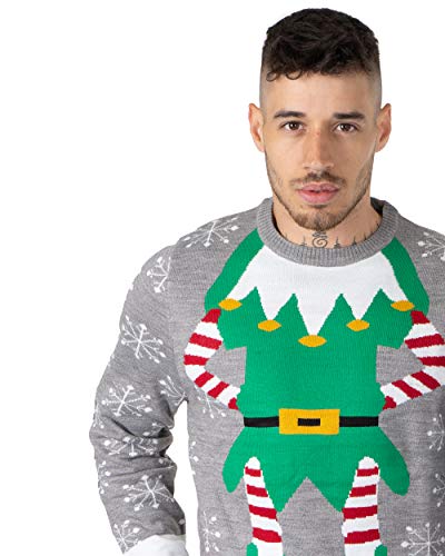 NOROZE - Suéter navideño, de punto de alta calidad, para hombre