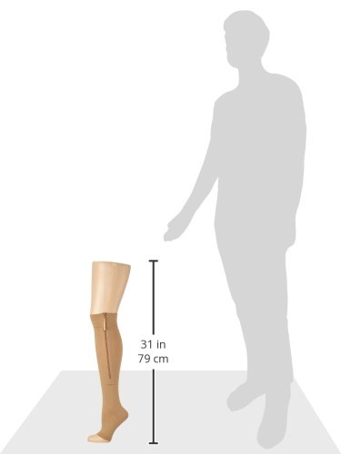 North American Healthcare Jobar Medias de compresión con cremallera, talla grande