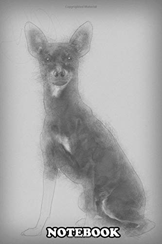 Notebook: Miniature Pinscher 10 Months Old Sitting Against White , Journal for Writing, College Ruled Size 6" x 9", 110 Pages