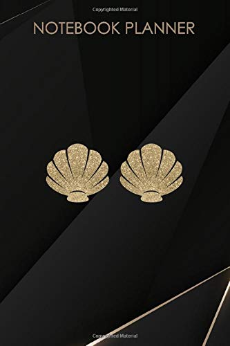 Notebook Planner PREMIUM Mermaid Shell Bra Sea Shell Top Bikini: 114 Pages, Work List, 6x9 inch, Hour, Daily, Paycheck Budget, Happy, Mom