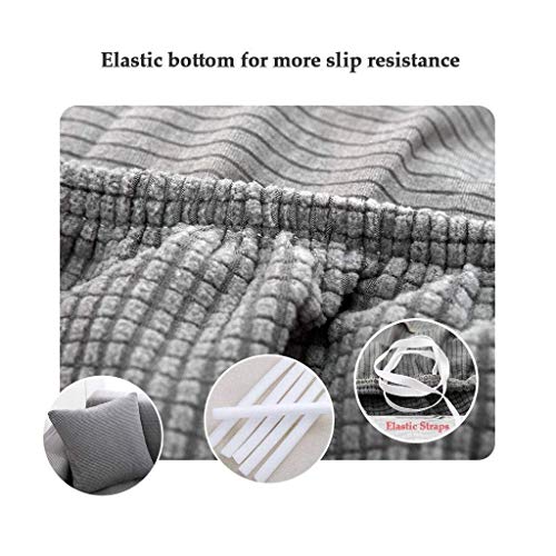 NSYNSY Funda elástica para sofá, Funda para sofá, Resistente al Agua, Antideslizante, Protector de Muebles de Jacquard de Spandex para niños, Mascotas, Gato, Perro, Traje: 3 plazas + 3 plazas-B