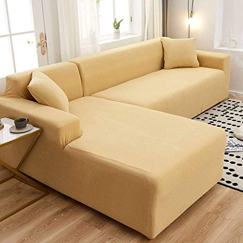 NSYNSY Funda elástica para sofá, Funda para sofá, Resistente al Agua, Antideslizante, Protector de Muebles de Jacquard de Spandex para niños, Mascotas, Gato, Perro, Traje: 3 plazas + 3 plazas-B