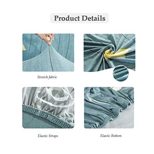 NSYNSY Funda elástica para sofá, Funda para sofá, Resistente al Agua, Antideslizante, Protector de Muebles de Licra Ultra Suave de Estilo nórdico para niños, Gato, Perro, Traje B: 3 plazas + 3 plaz