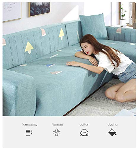 NSYNSY Funda elástica para sofá, Funda para sofá, Resistente al Agua, Antideslizante, Protector de Muebles de Licra Ultra Suave de Estilo nórdico para niños, Gato, Perro, Traje B: 3 plazas + 3 plaz