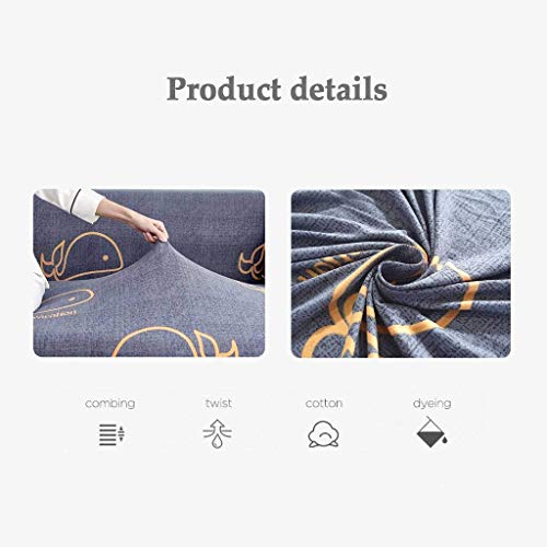 NSYNSY Funda elástica para sofá, Funda para sofá, Tela de Spandex, Funda Protectora Antideslizante Ultra Suave Resistente al Agua para el hogar para niños, Gato, Perro, Traje: 3 plazas + 3 plazas-B
