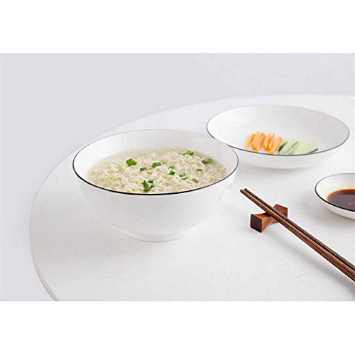 N/Z Equipo Diario Vajilla Juego de Cubiertos de Cocina de Estilo escandinavo Minimalista Vajilla de cerámica Combinación de Cubiertos Traje Blanco Diseño Simple (Color: Blanco Tamaño: 12PCS B)