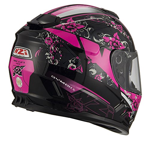 NZI Cascos Integrales, Mega Her Black Pink, Talla XS