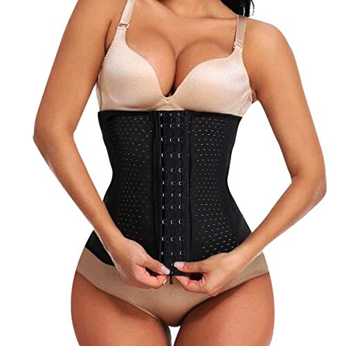 O³ Corset Reductor Adelgazante Mujer – Tallas S – XXXL | Fajas Reductoras Adelgazantes para Body Mujer Lola Pink– Fajas Colombianas Cómodas y Ligeras – Negro S/36