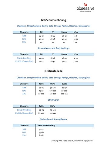 Obsessive - Juego de 3 correas de malla transparente y punta fina, color negro y azul negro/azul L-XL
