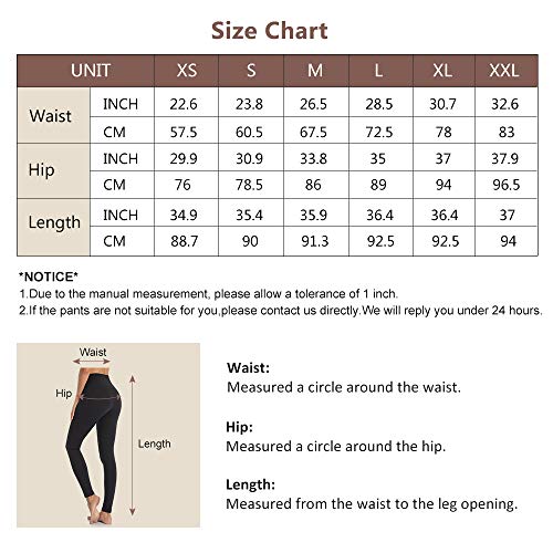 Occffy Cintura Alta Pantalón Deportivo de Mujer Leggings para Running Training Fitness Estiramiento Yoga y Pilates DS166 (Negro, XL)