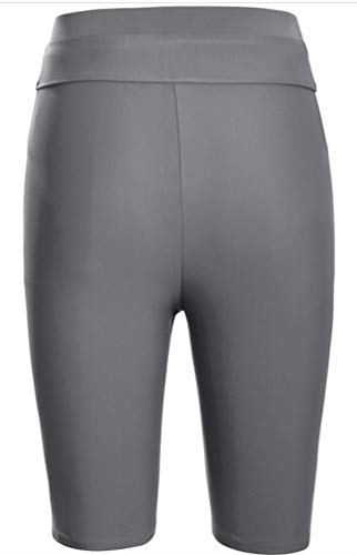 Ocean Plus Mujer Protección UV Negro Shorts hasta la Rodilla Bañador 3/4 Pierna Traje de Baño Parte Inferior del Bikini Talla Extra Leggings de Natacion (S (EU 34-36), Gris)