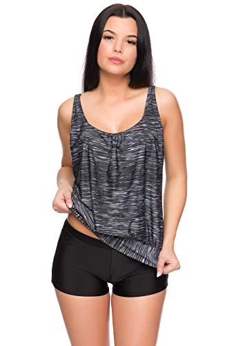 Octopus 3 Partes Conjunto de Tankini de Mujer con bañadores Oversize para Combinar! 2 Tops y 1 Hot Pants f5611