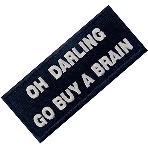 Oh querido ir a comprar un cerebro Gracioso Parche Bordado de Aplicación con Plancha