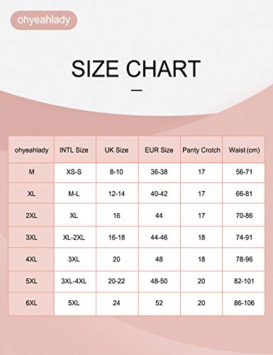 ohyeahlady Mujer Liguero Sexy de Material de Imitación de Cuero con 6 Ligas y Tanga sin Medias de Talla Grande