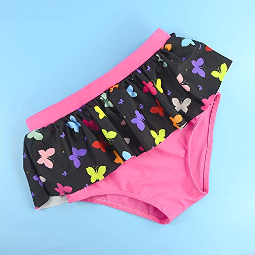 OioTuyi Traje de baño de 2 Piezas para niños, de Manga Larga, protección UV, protección contra erupciones y Surf, Trajes de baño para niñas de 2 a 10 años