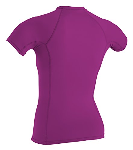 ONEILL WETSUITS O'Neill - Camiseta de Neopreno para Mujer con protección UV, Manga Corta, Cuello Redondo Rosa Fox Pink Talla:Large