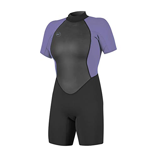 O'Neill Wetsuits Reactor II 2mm Back Zip Spring Wetsuit Traje húmedo, Mujer, Negro/Niebla, 38