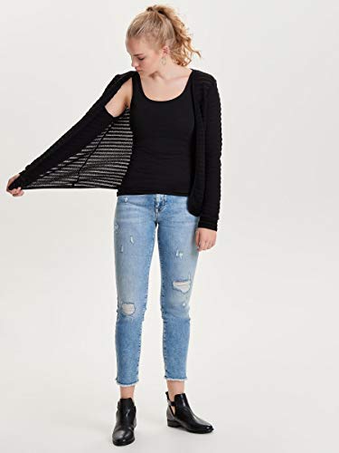 Only 15116277 - chaqueta punto Mujer, Negro (Black), 36 (Talla del fabricante: X-Small)