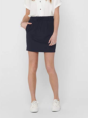ONLY NOS Onlpoptrash Easy Skirt Pnt Noos Falda, Azul Night Sky), 36 (Talla del fabricante: Small) para Mujer