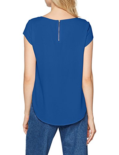 ONLY NOS Onlvic S/s Solid Top Noos Wvn, camiseta sin mangas Mujer, Azul (Surf The Web Surf The Web), 42 (Talla fabricante: 42)