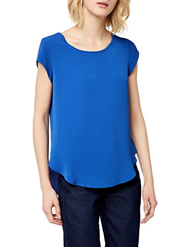 ONLY NOS Onlvic S/s Solid Top Noos Wvn, camiseta sin mangas Mujer, Azul (Surf The Web Surf The Web), 42 (Talla fabricante: 42)