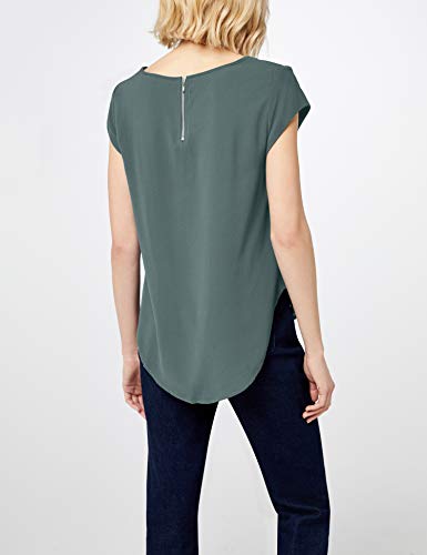 ONLY NOS Onlvic S/s Solid Top Noos Wvn, camiseta sin mangas Mujer, Verde (Balsam Green Balsam Green), 38 (Talla fabricante: 38)