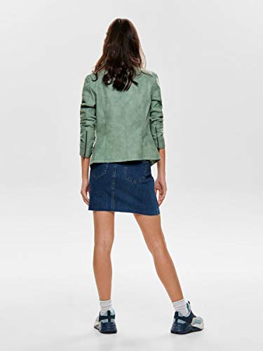 ONLY ONLAVA Faux Leather Biker OTW Noos Chaqueta, Grün (Chinois Green Chinois Green), 36 para Mujer