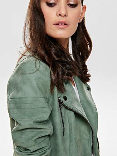 ONLY ONLAVA Faux Leather Biker OTW Noos Chaqueta, Grün (Chinois Green Chinois Green), 36 para Mujer